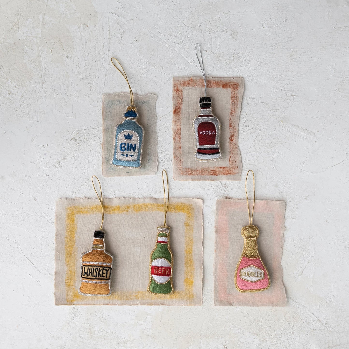 Fabric Gin Bottle Ornament