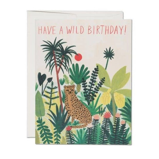 Cheetah Birthday greeting card