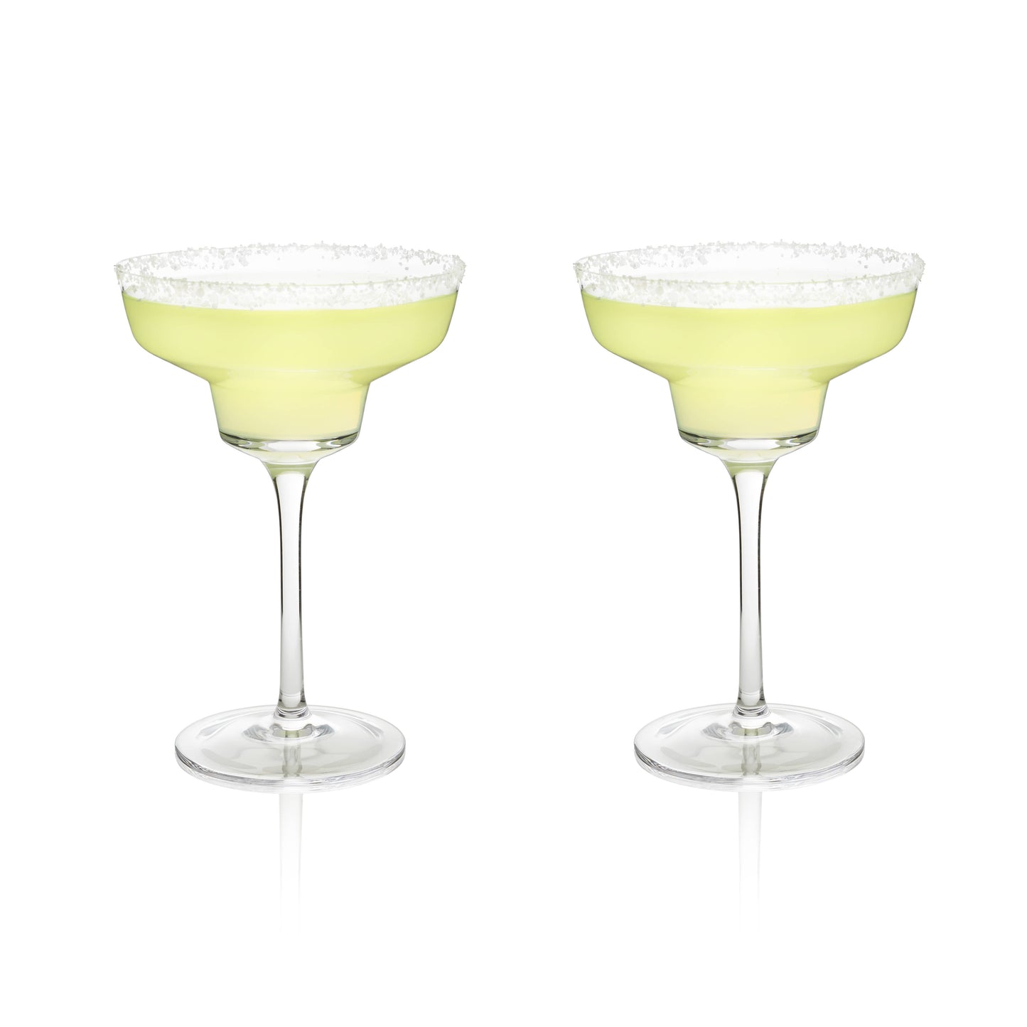 Angled Crystal Margarita Glasses