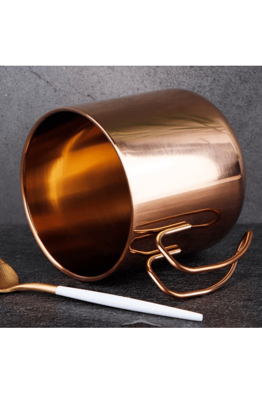 Stainless Steel Double Wall Coffe Mug - Rose Gold
