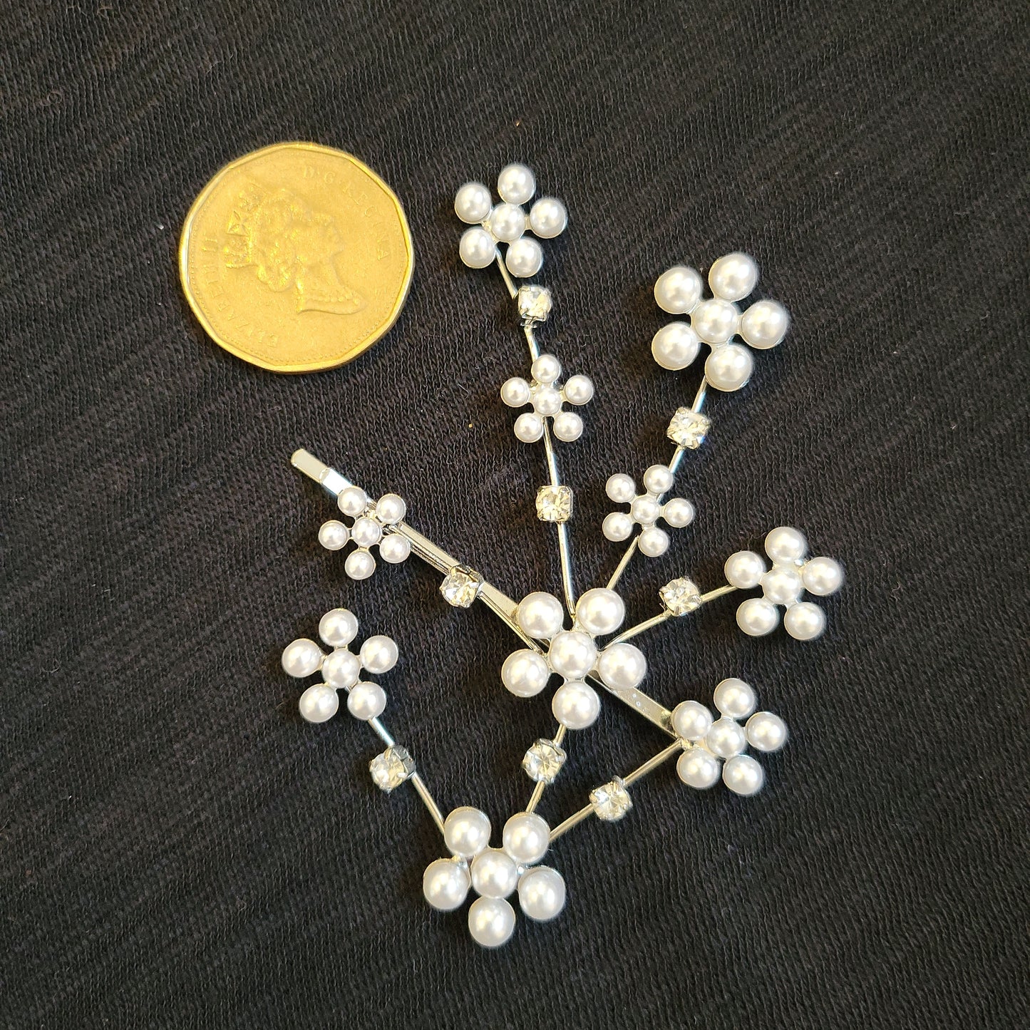 Wedding Pearl Flower Hair Clip M 06