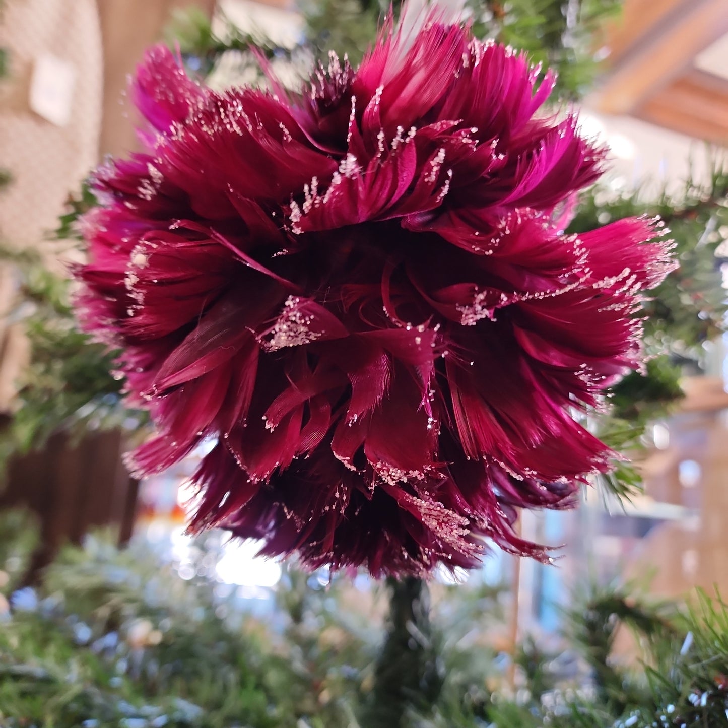 Feather Ball Ornament