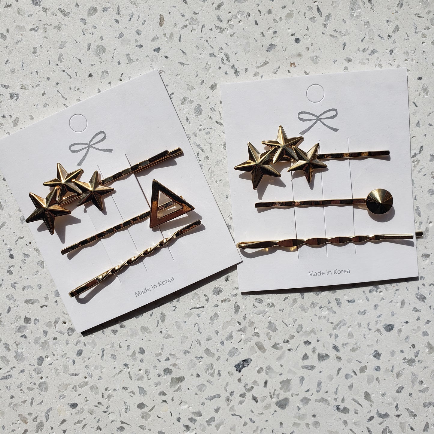 Set of Three Hair Clips - Three Stars