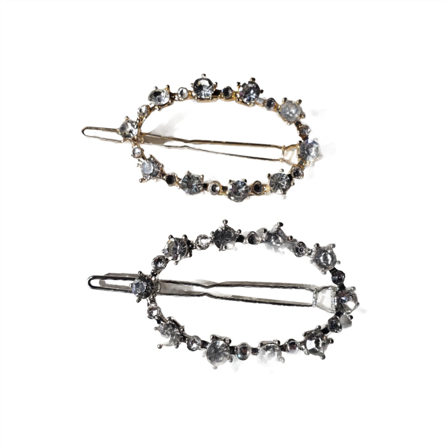 Hair Clip - Cubic Zirconia Oval