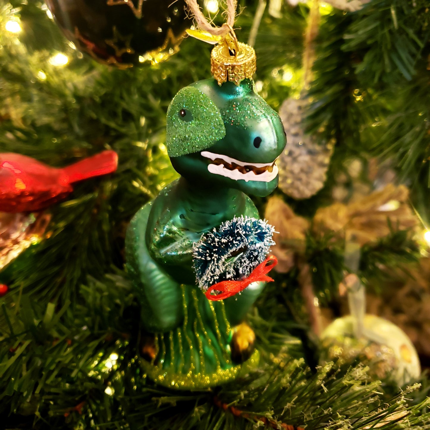 Merry Merry T-Rex Ornament