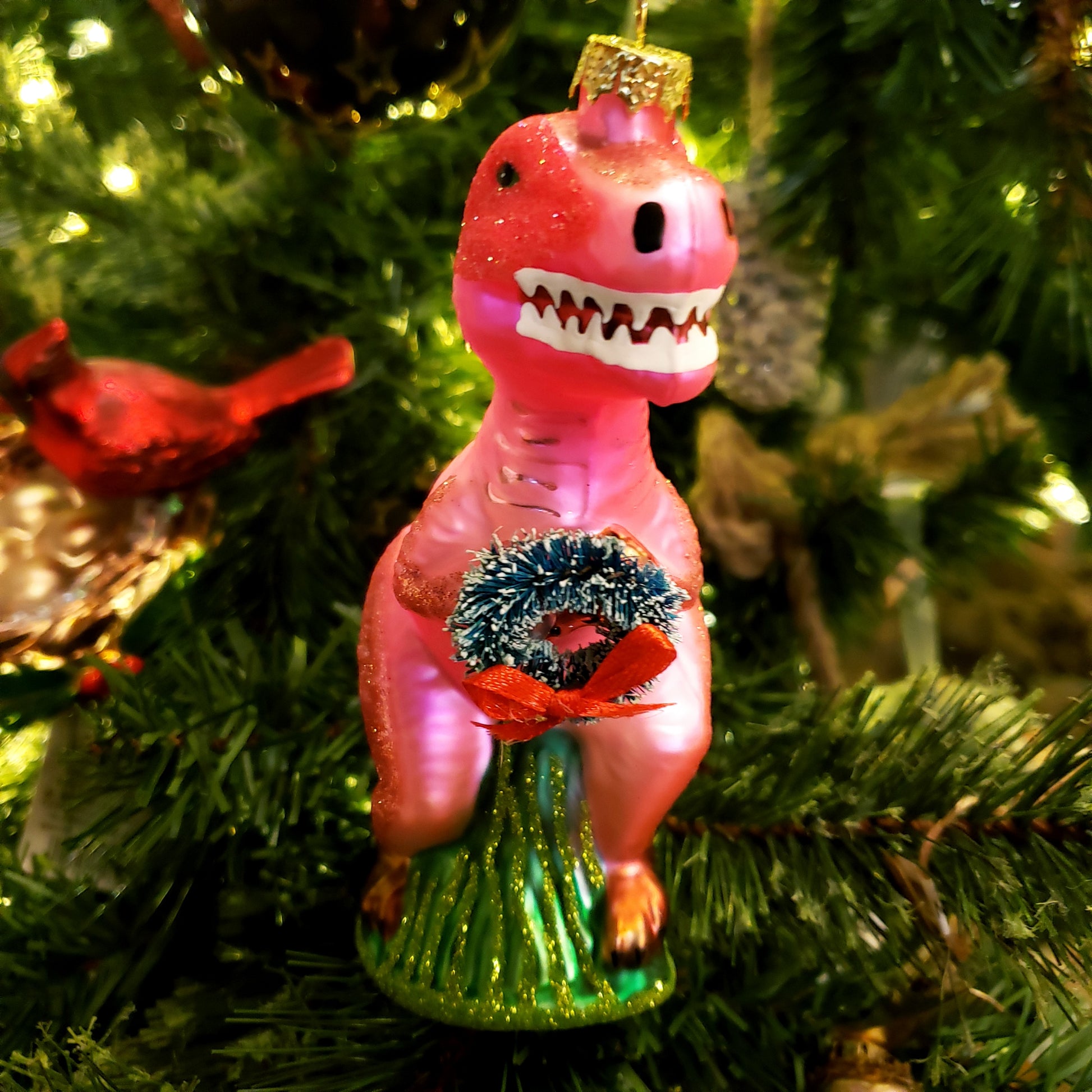 Merry Merry T-Rex Ornament