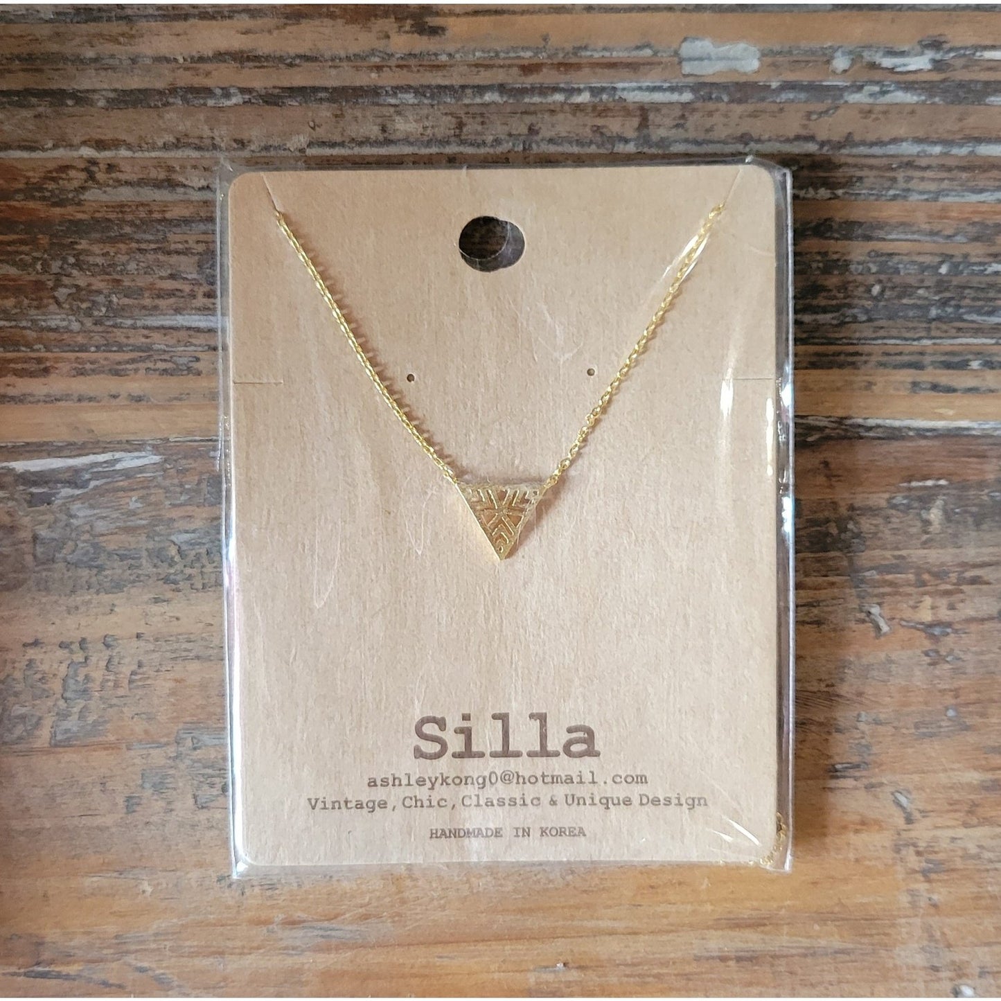 Chevron Triangle Necklace