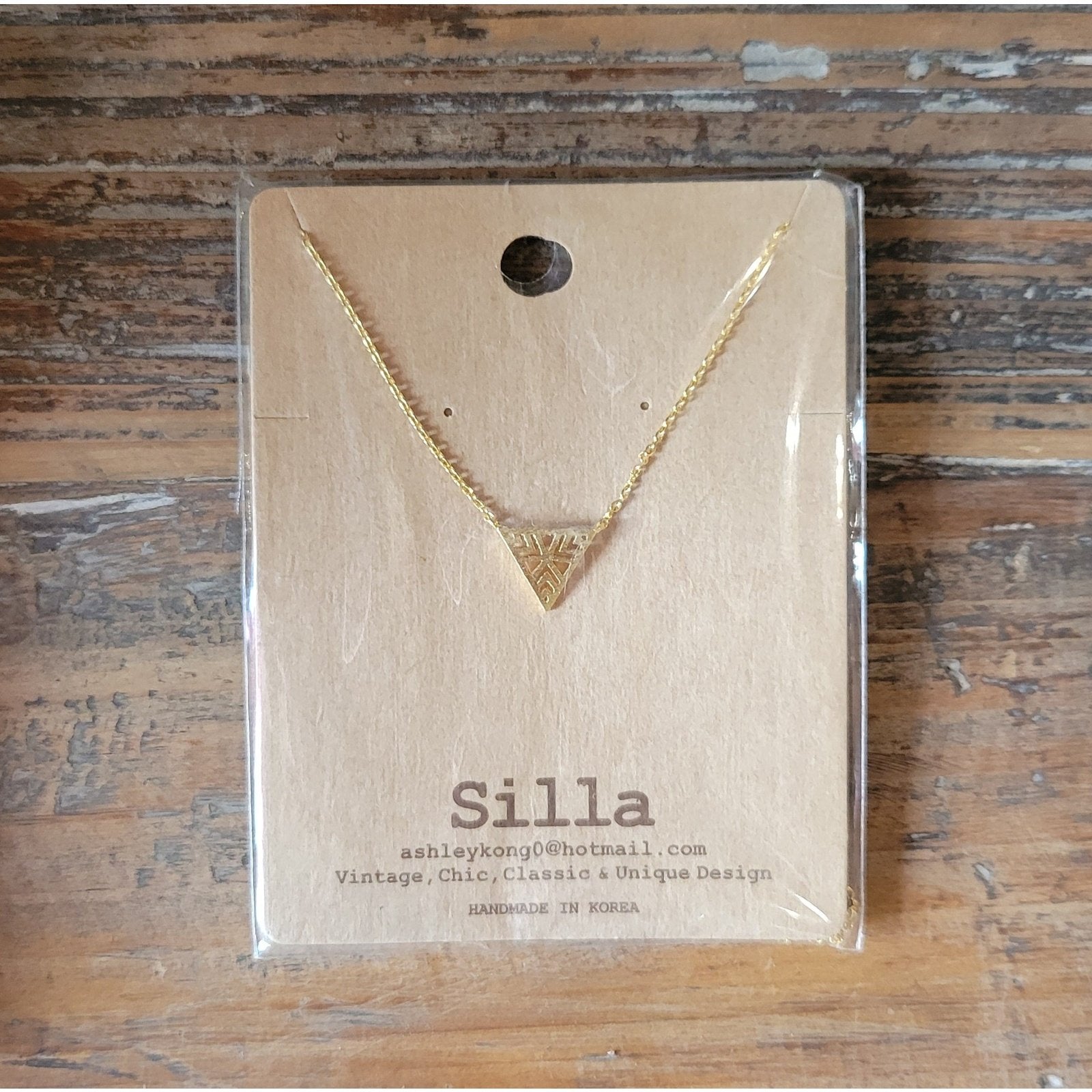 Chevron Triangle Necklace