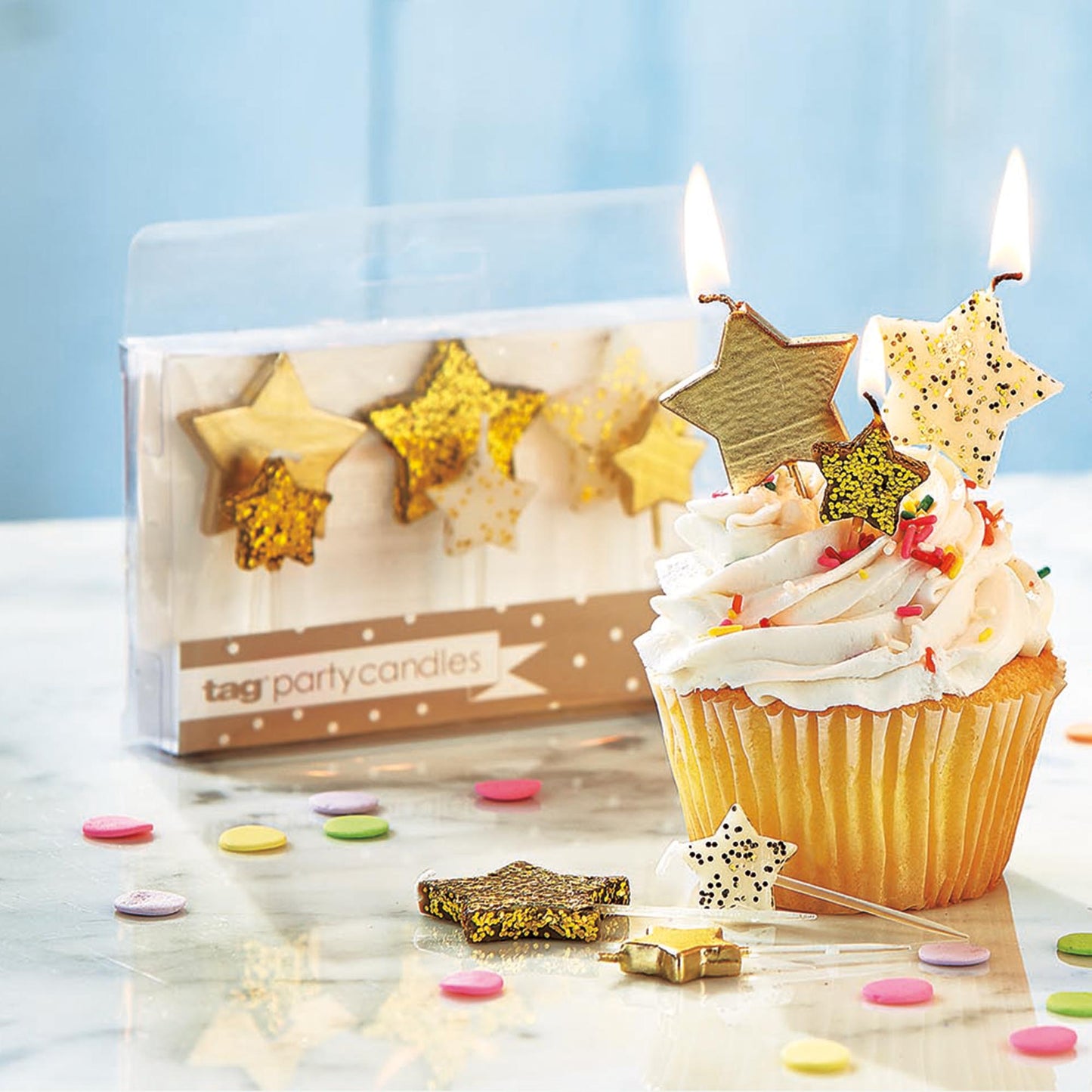 Star Shaped Candles Set of 6