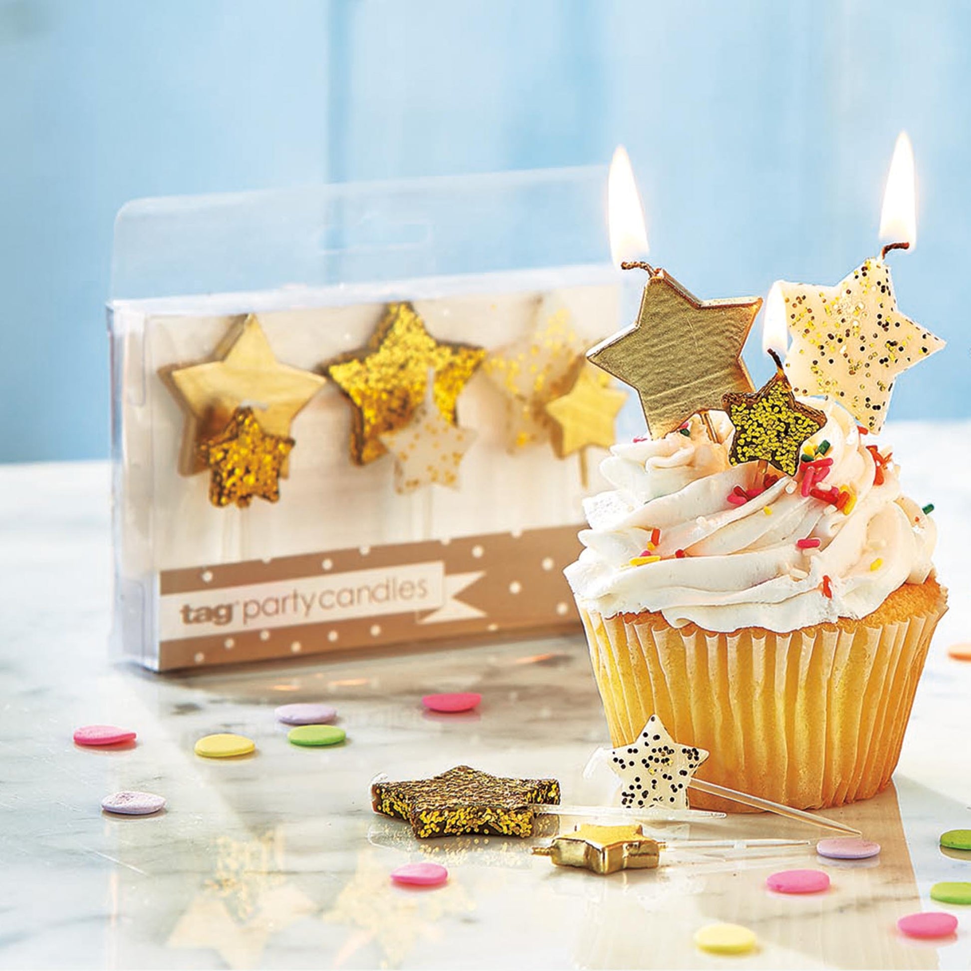 Star Shaped Candles Set of 6
