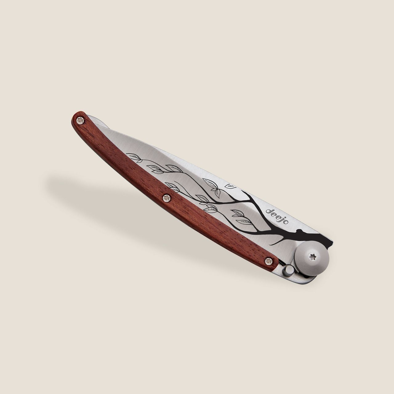 Deejo 37G Coral Wood / Tree Pocket Knife