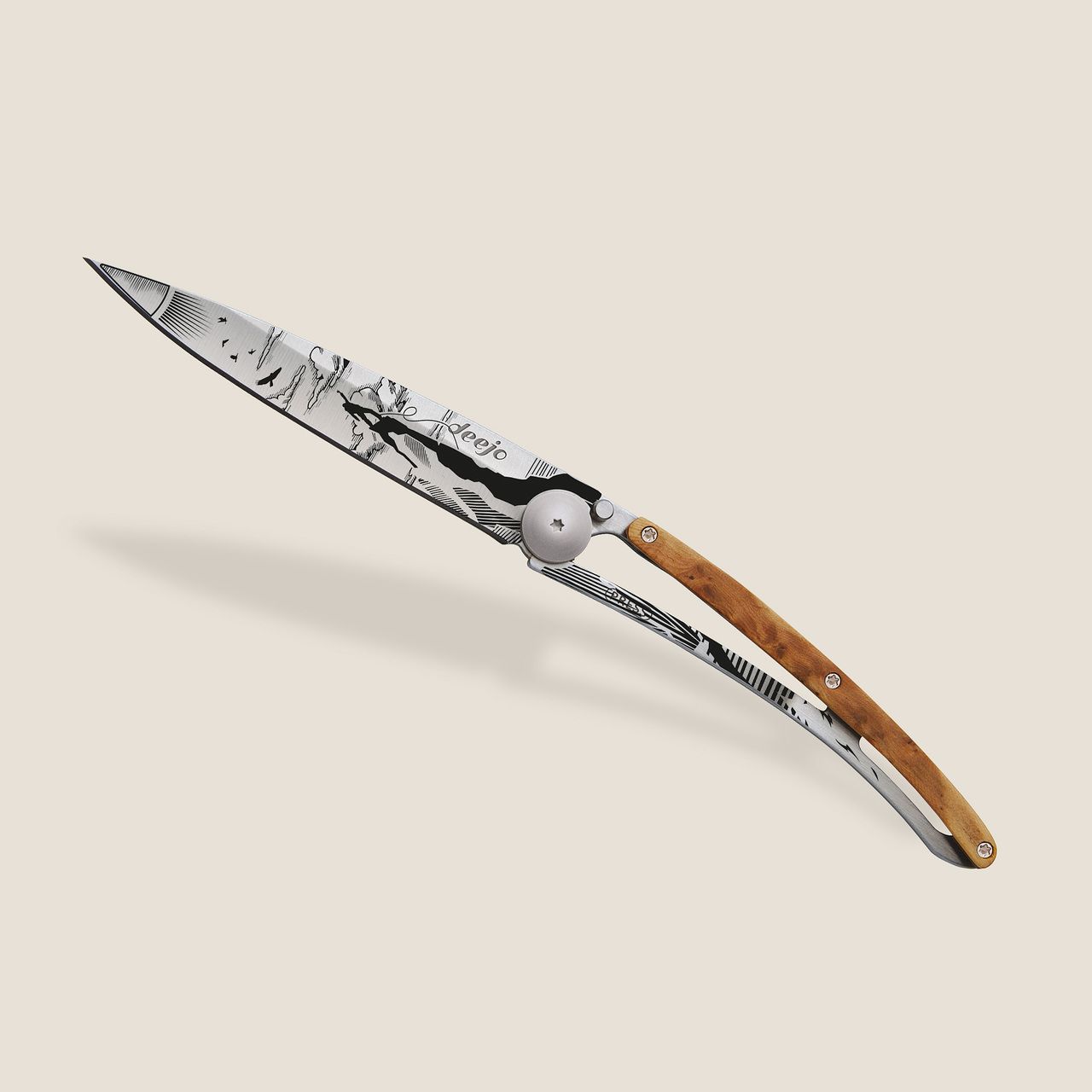 Deejo 37G Juniper Wood / Climbing Pocket Knife