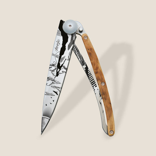 Deejo 37G Juniper Wood / Climbing Pocket Knife
