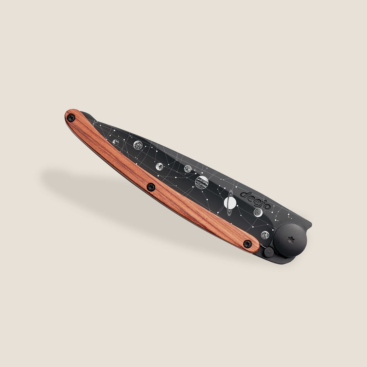 Deejo 37G Coral Wood / Astro Pocket Knife