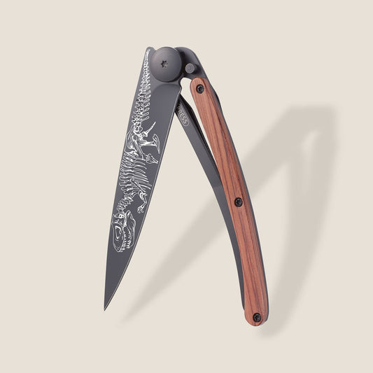 Deejo 37G Coral Wood / T-REX Pocket Knife