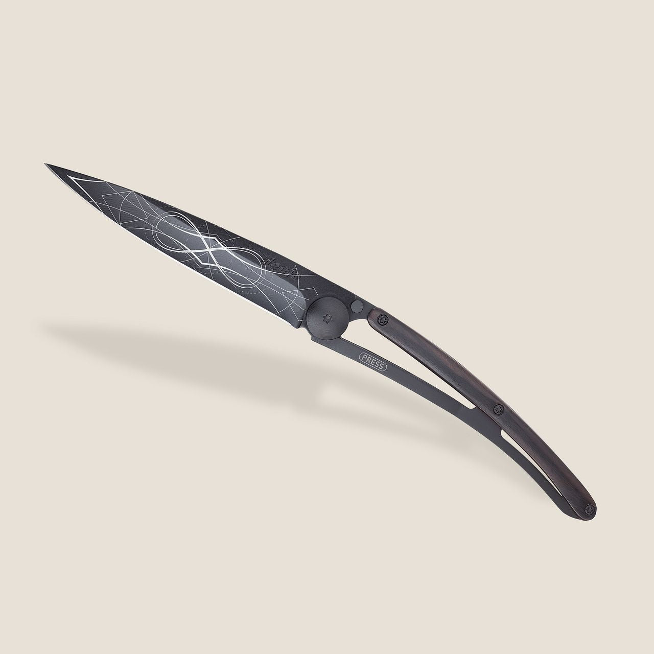 Deejo 27G Ebony Wood / Infinity Pocket Knife
