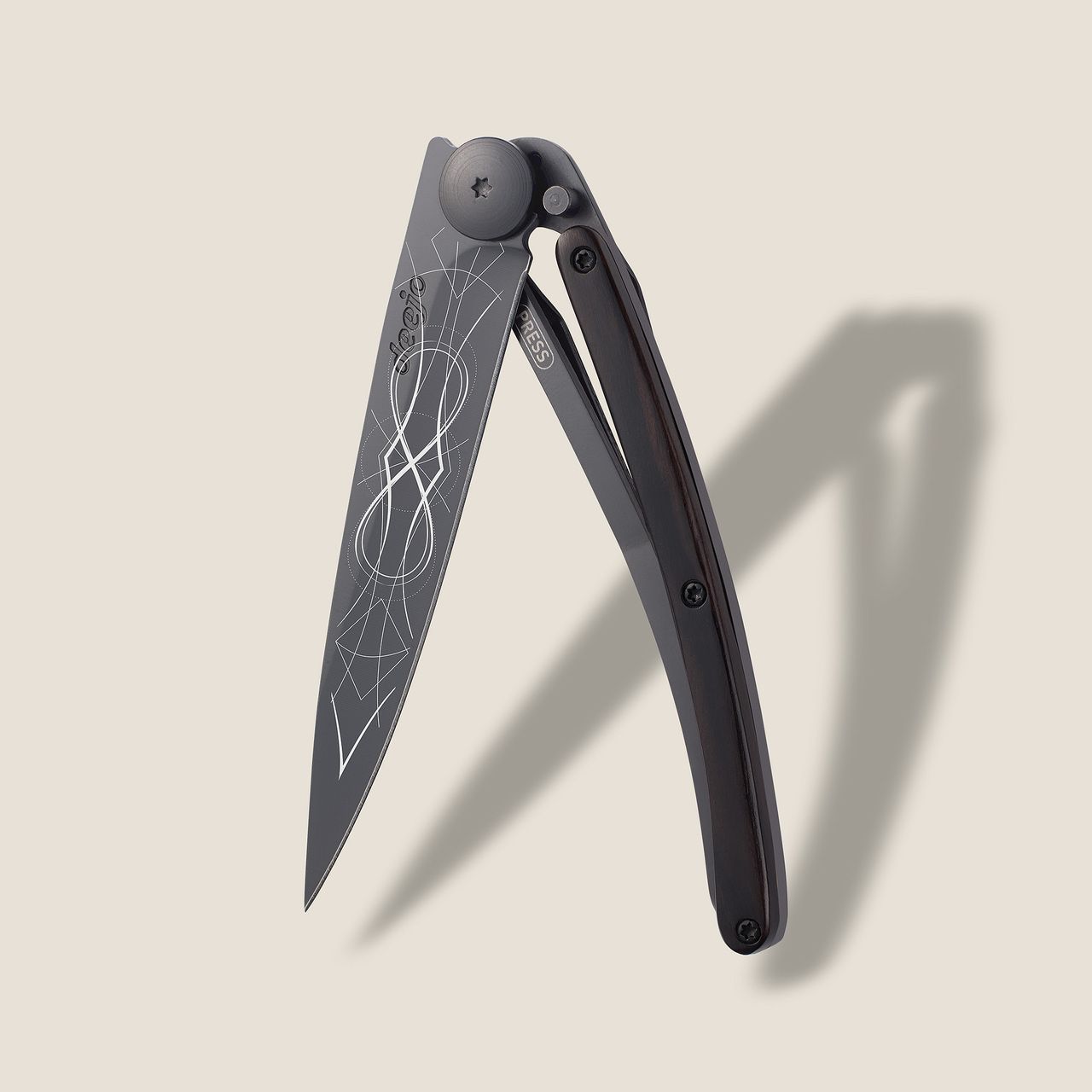 Deejo 27G Ebony Wood / Infinity Pocket Knife – Silla Designs