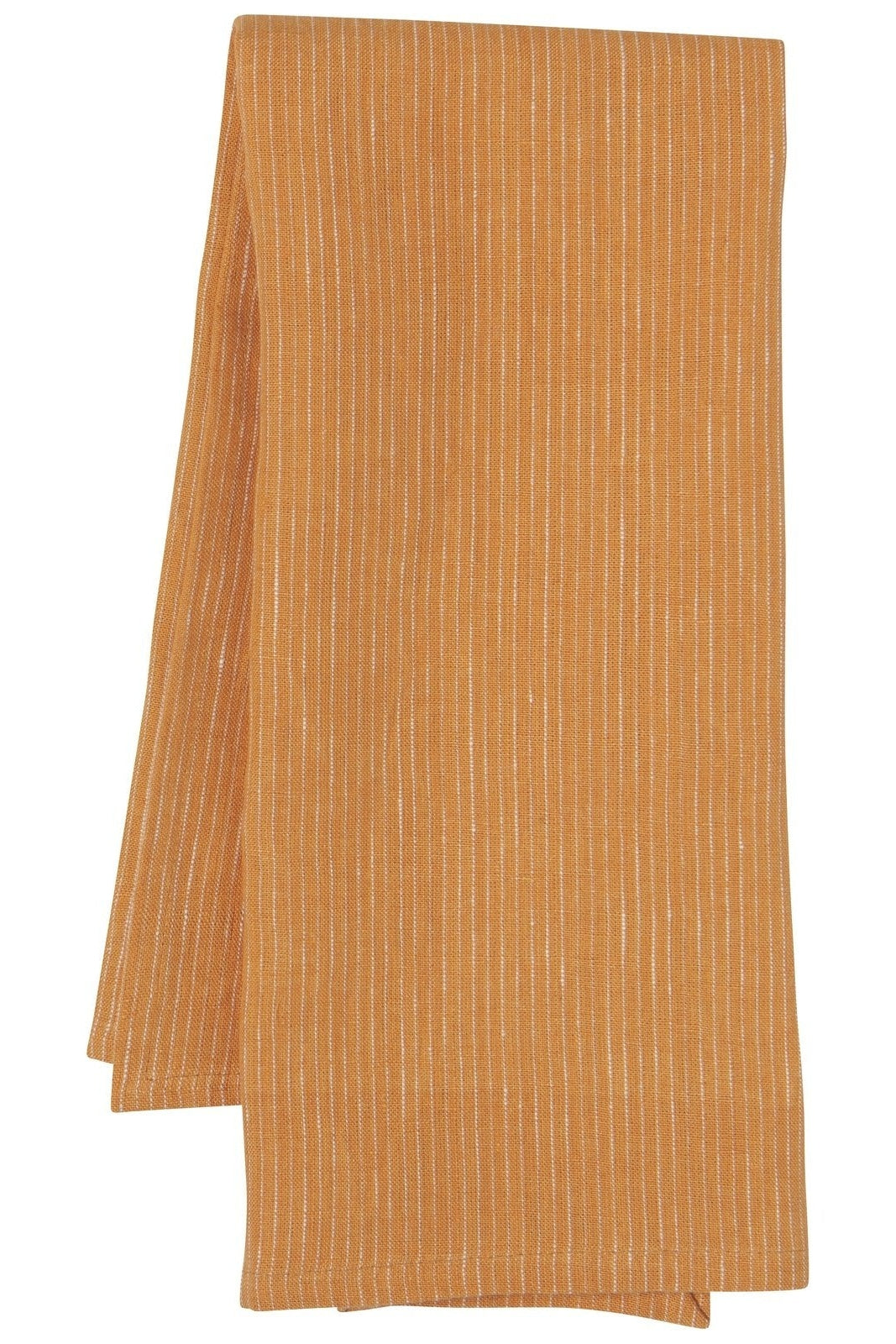 Ochre Pinstripe Linen Dishtowel