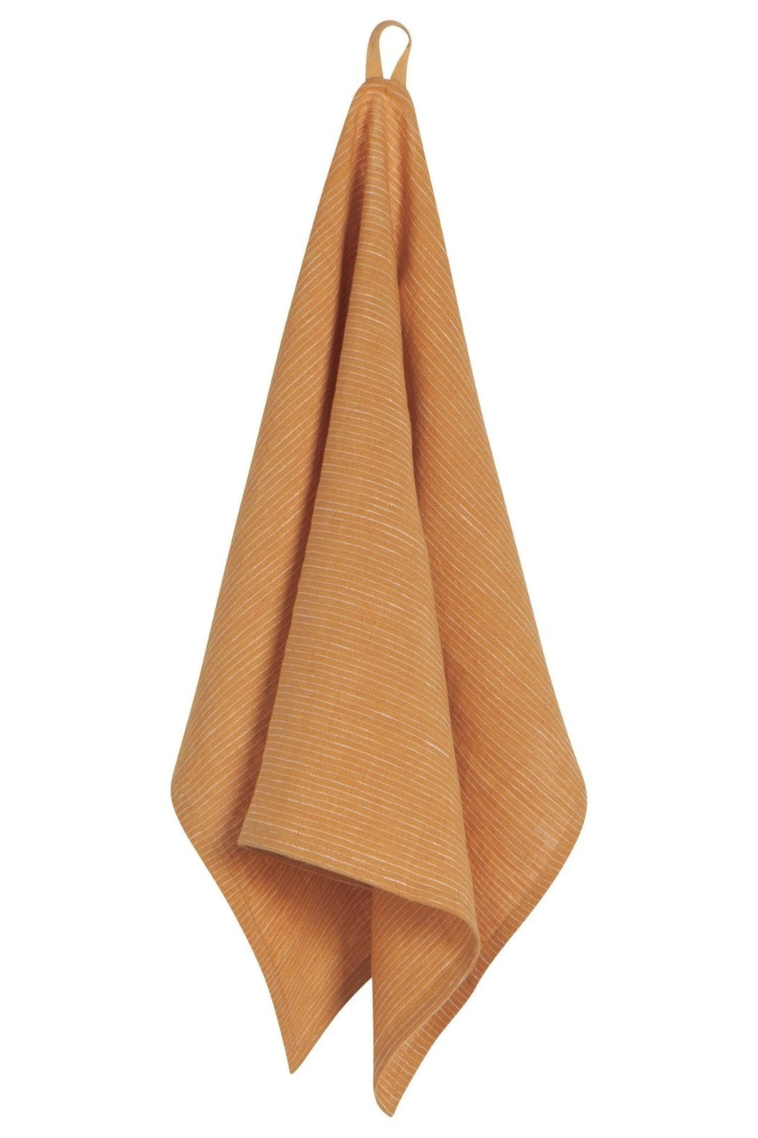 Ochre Pinstripe Linen Dishtowel