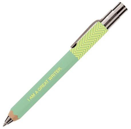 Zig Zag Wooden Pen - Mint