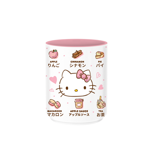 Hello Kitty Labeled Apple Icons Asian Tea Cup