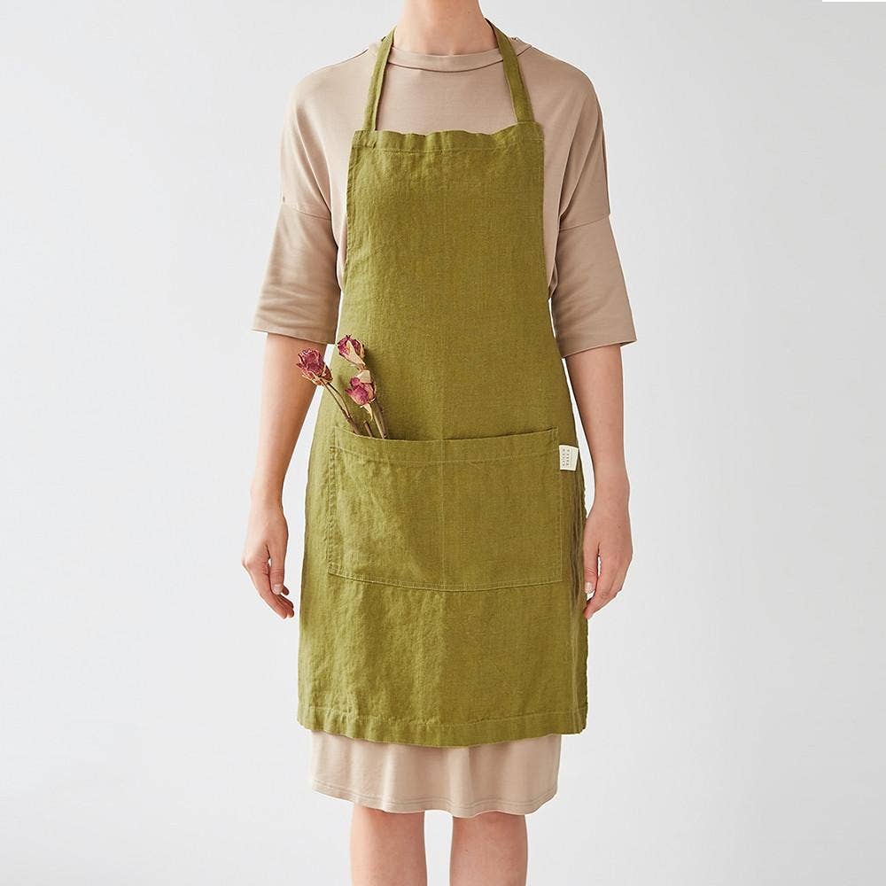 Daily Apron | Moss Green Linen