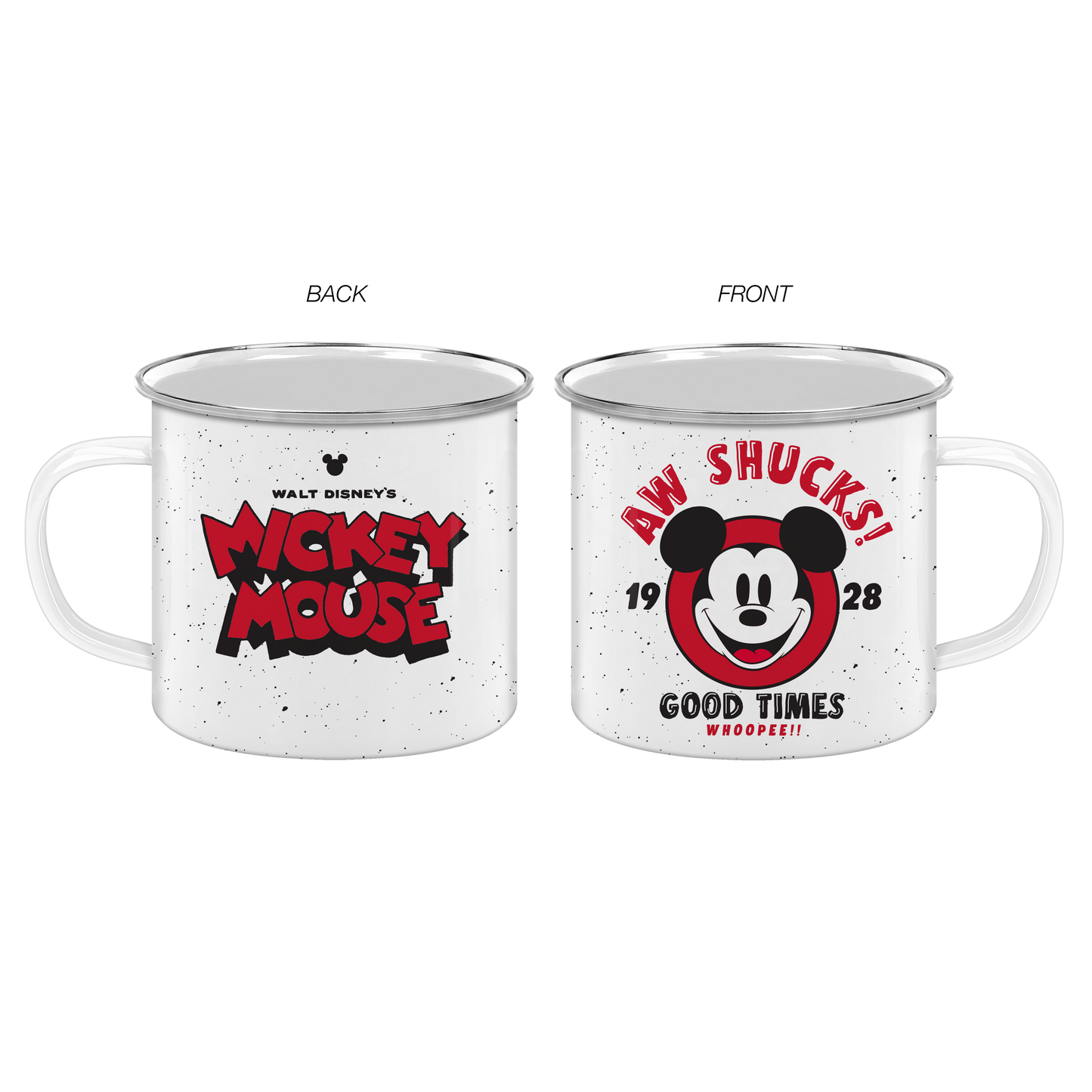 Mickey Mouse "Aw Shucks" Enamel Mug