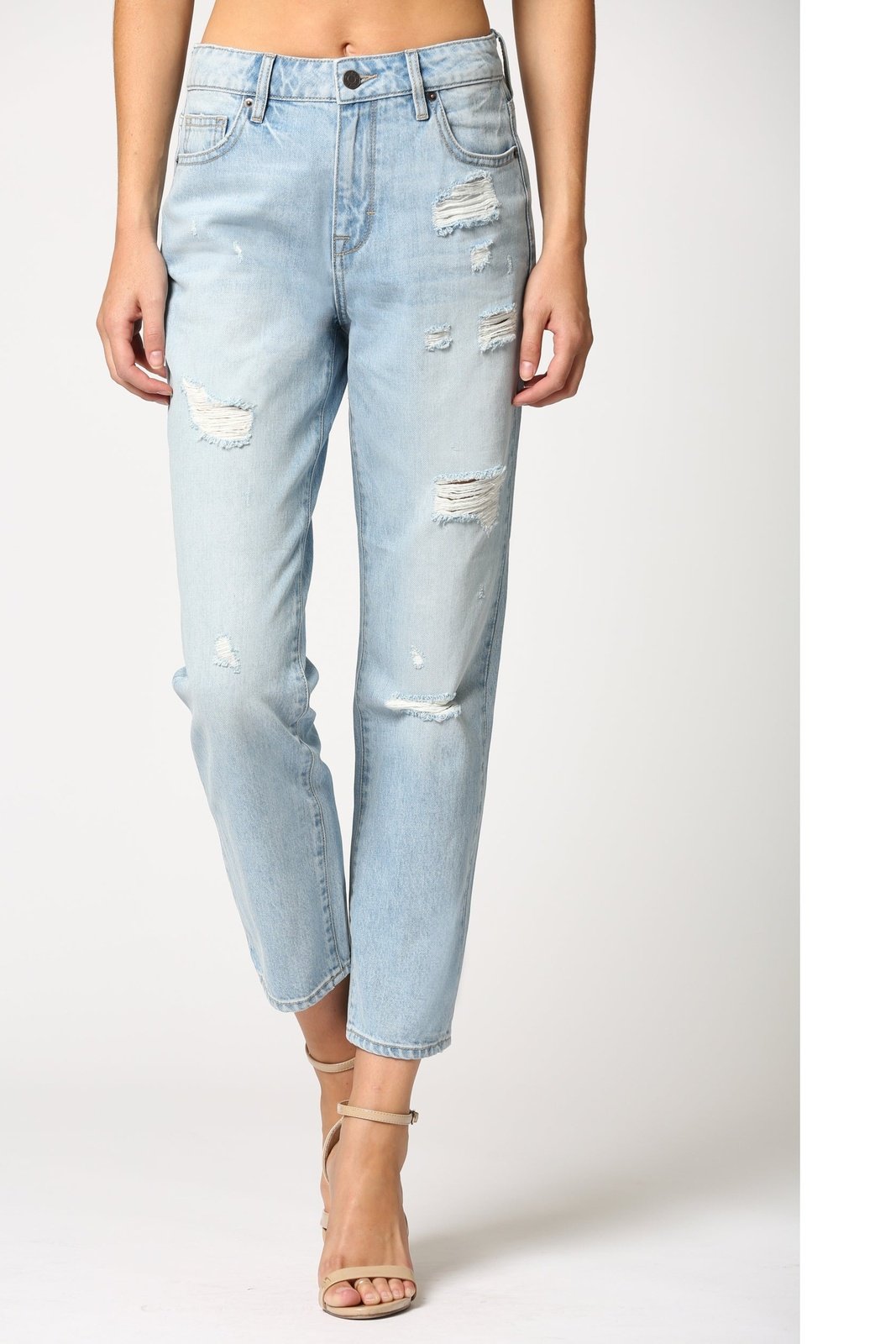 Light Wash Classic Distressed Straight