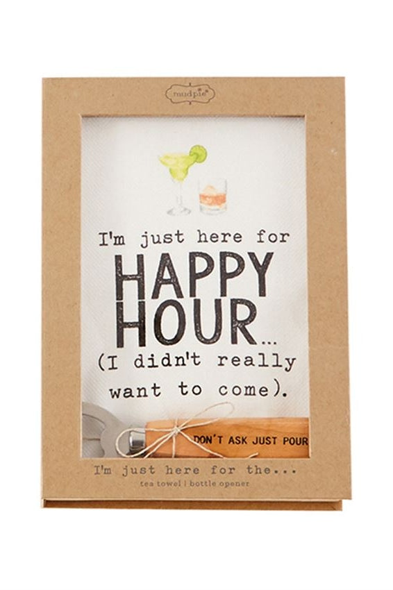I'm Just Here For Happy Hour Towel Set