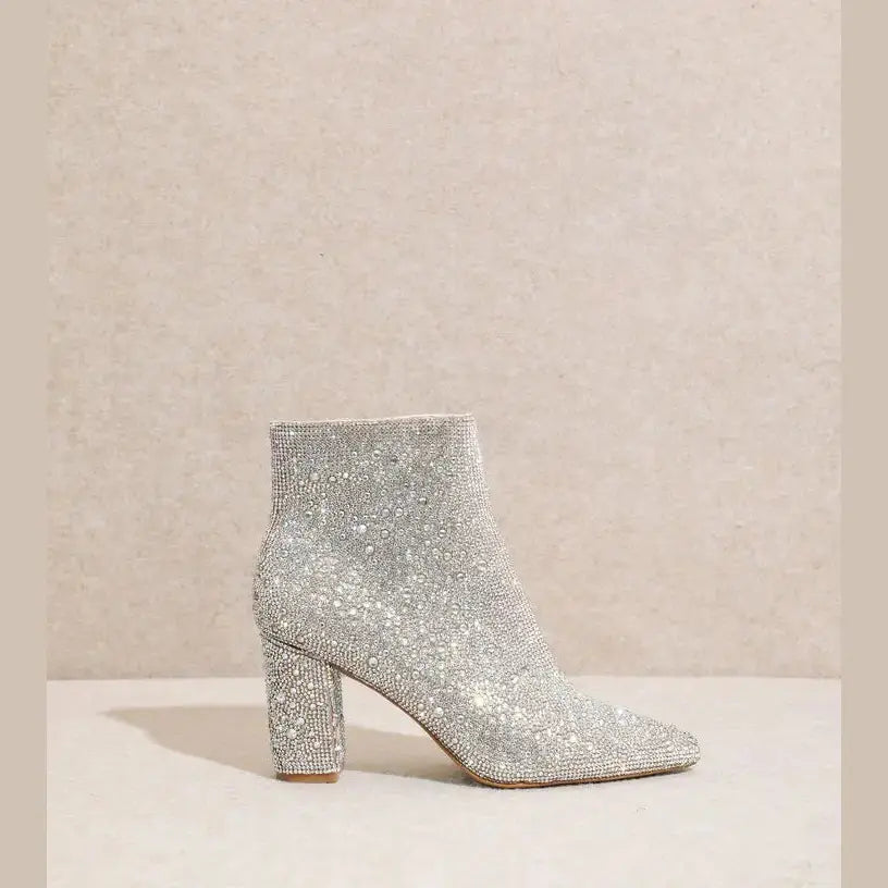 Christine Crystal Boots Silver