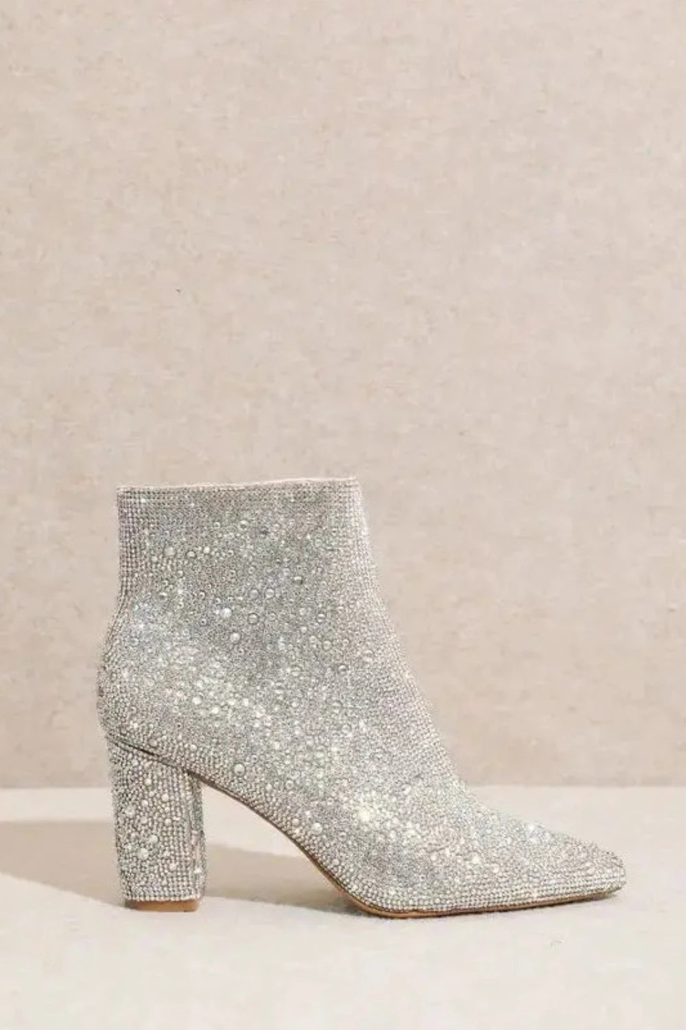 Christine Crystal Boots Silver