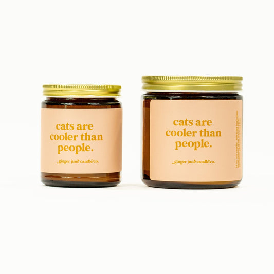 Cats are Cooler Than People Soy Candle // Coconut Vanilla