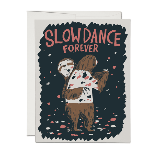 Slow Dance Sloths love greeting card