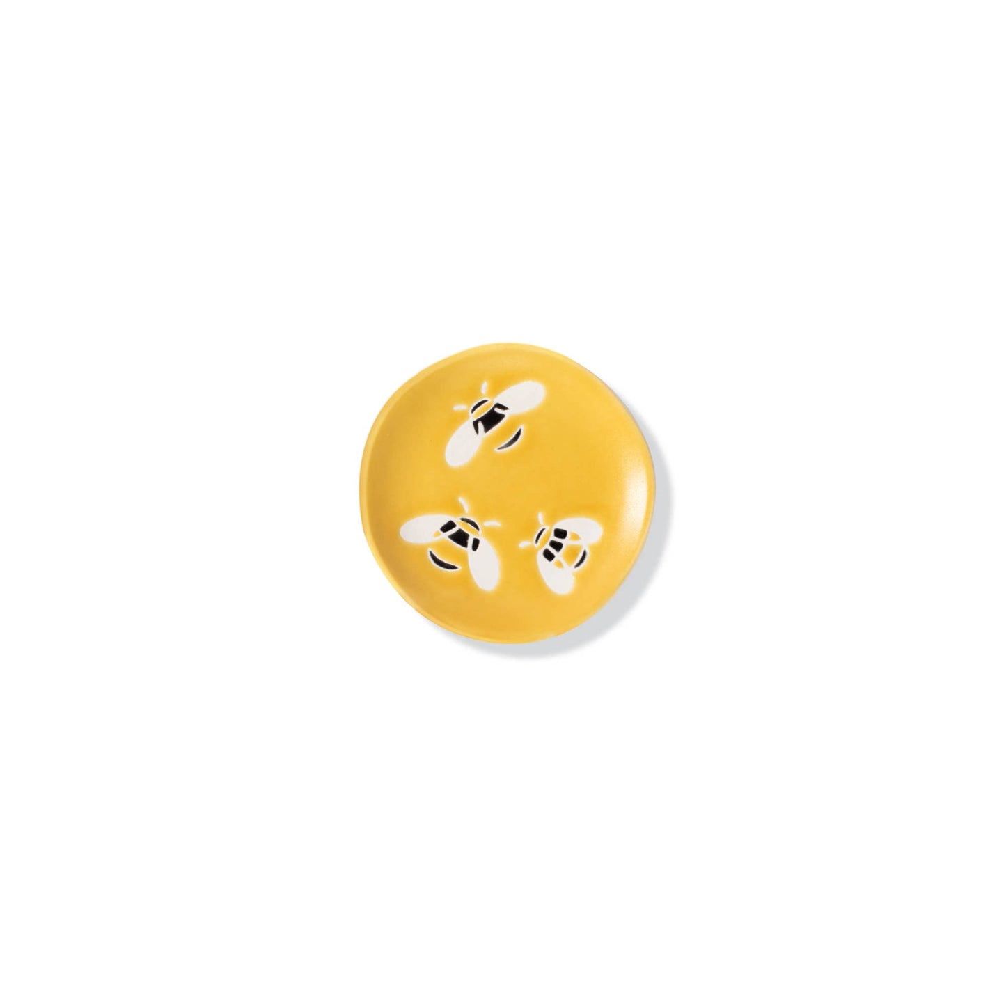 Stoneware Round Mini Tray - Bees