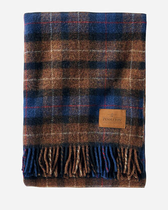 Motor-Robe with Leather Carrier - Shelter Bay Plaid