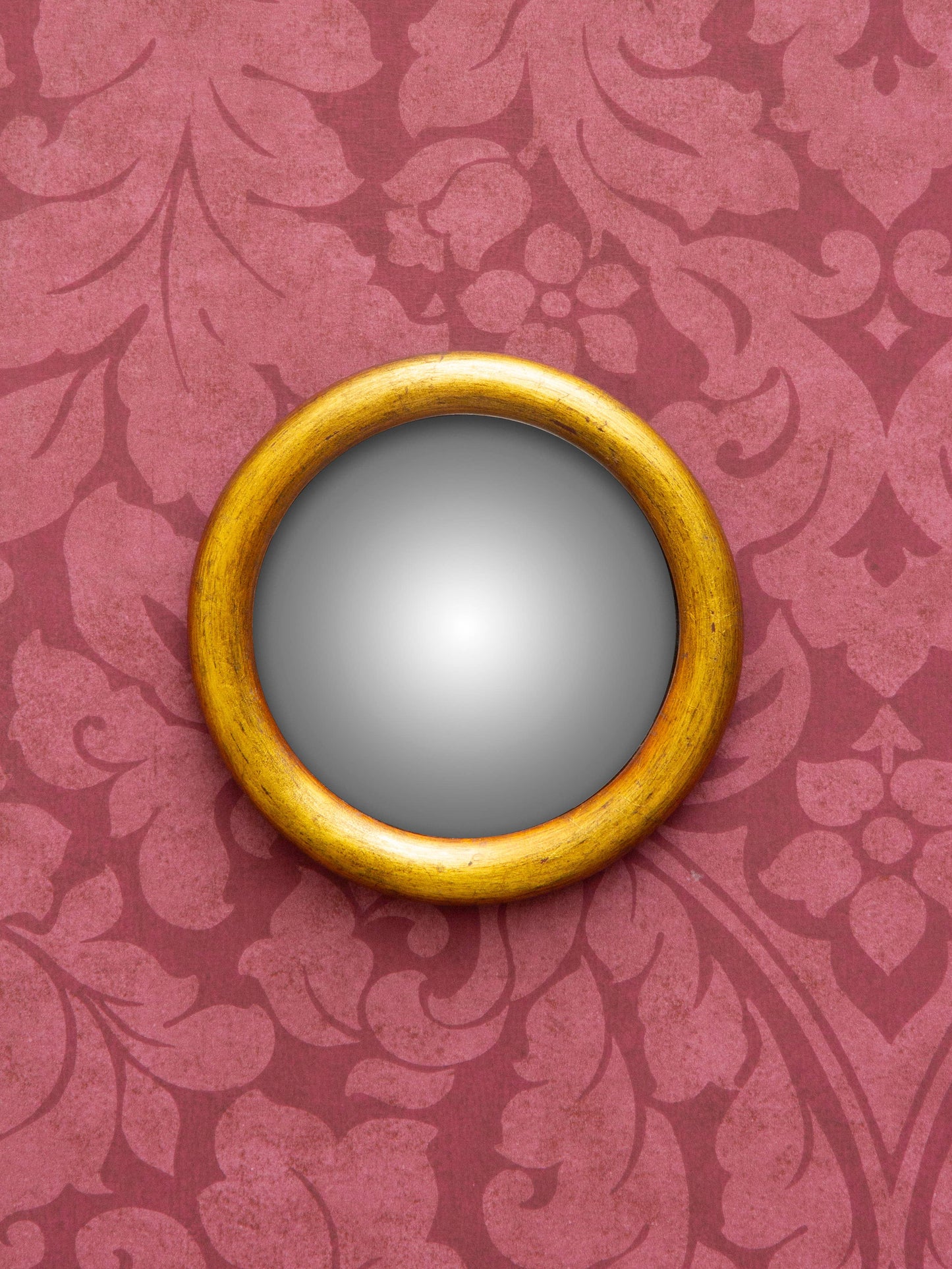 Convex mirror rounded golden edge