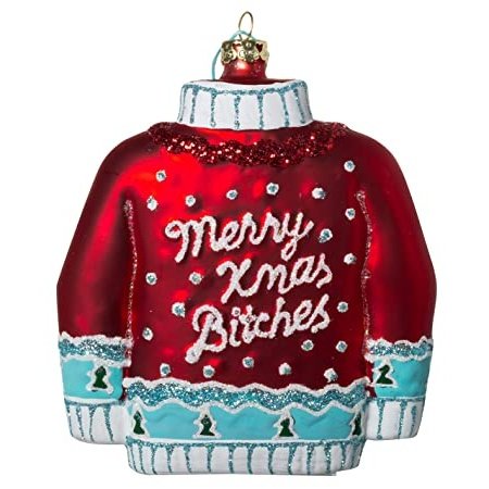 Ugly Christmas Sweater Ornament - Red