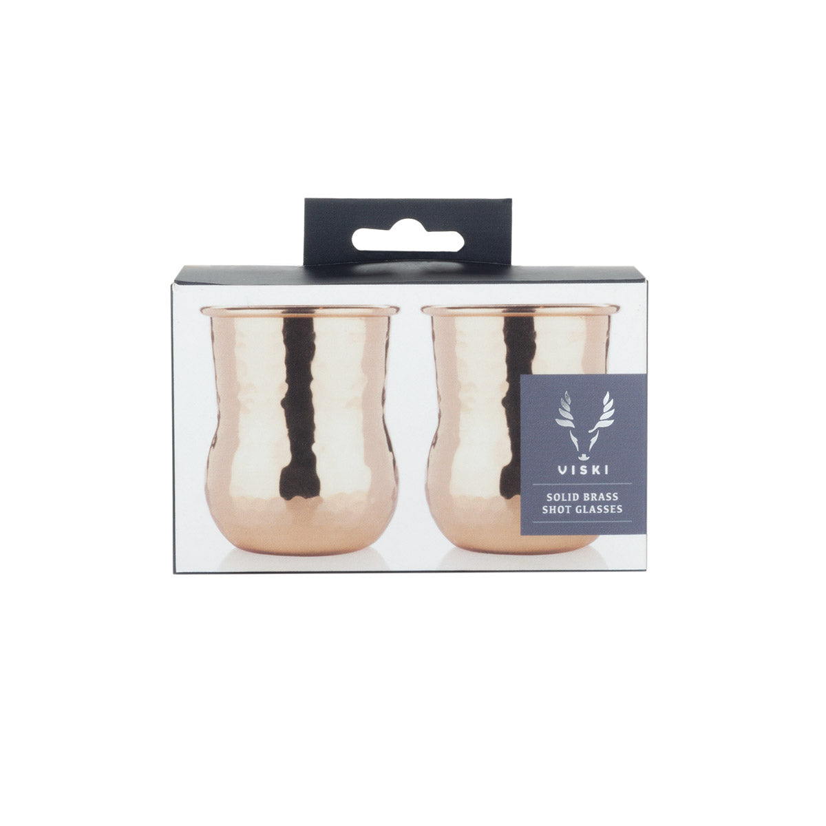 Hammered Brass Shot Glass - Set of 2