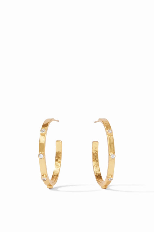 Crescent Stone Hoop XL