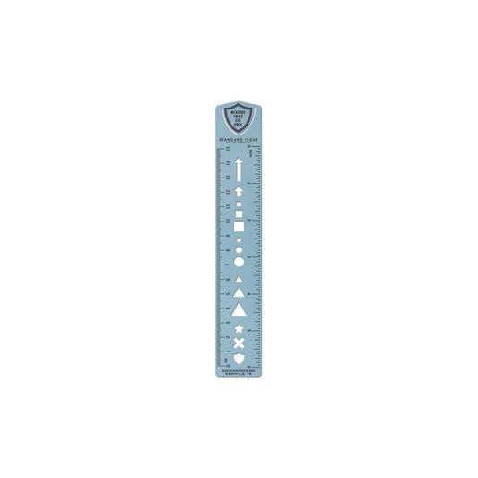 Standard Issue Bullet Template Ruler Blue