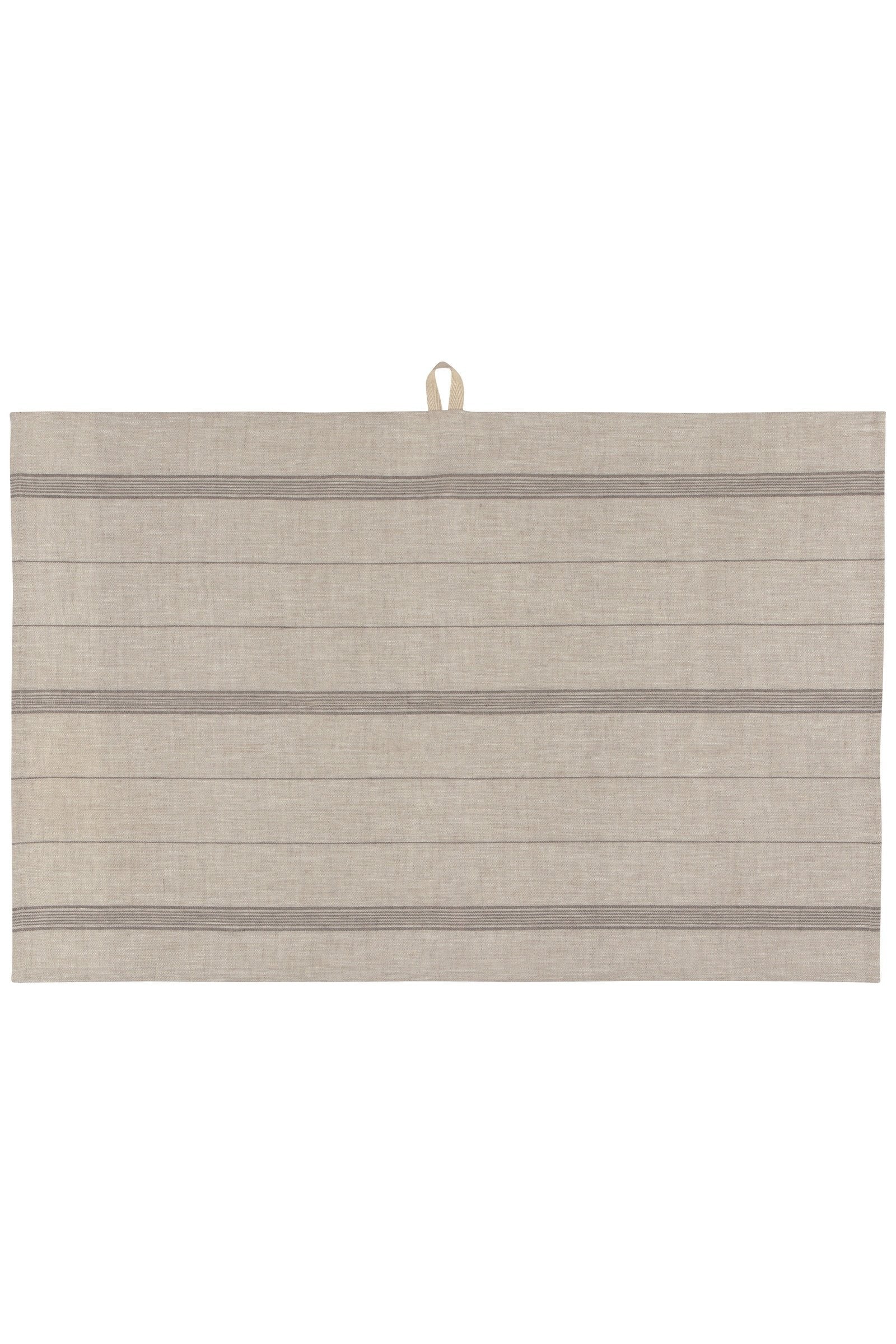 Maison Stripe Linen Dishtowel - Shadow