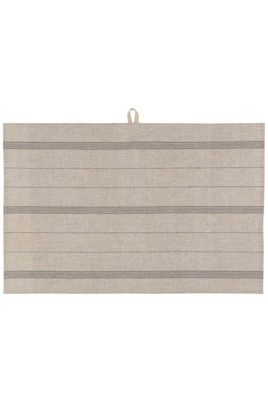 Maison Stripe Linen Dishtowel - Shadow