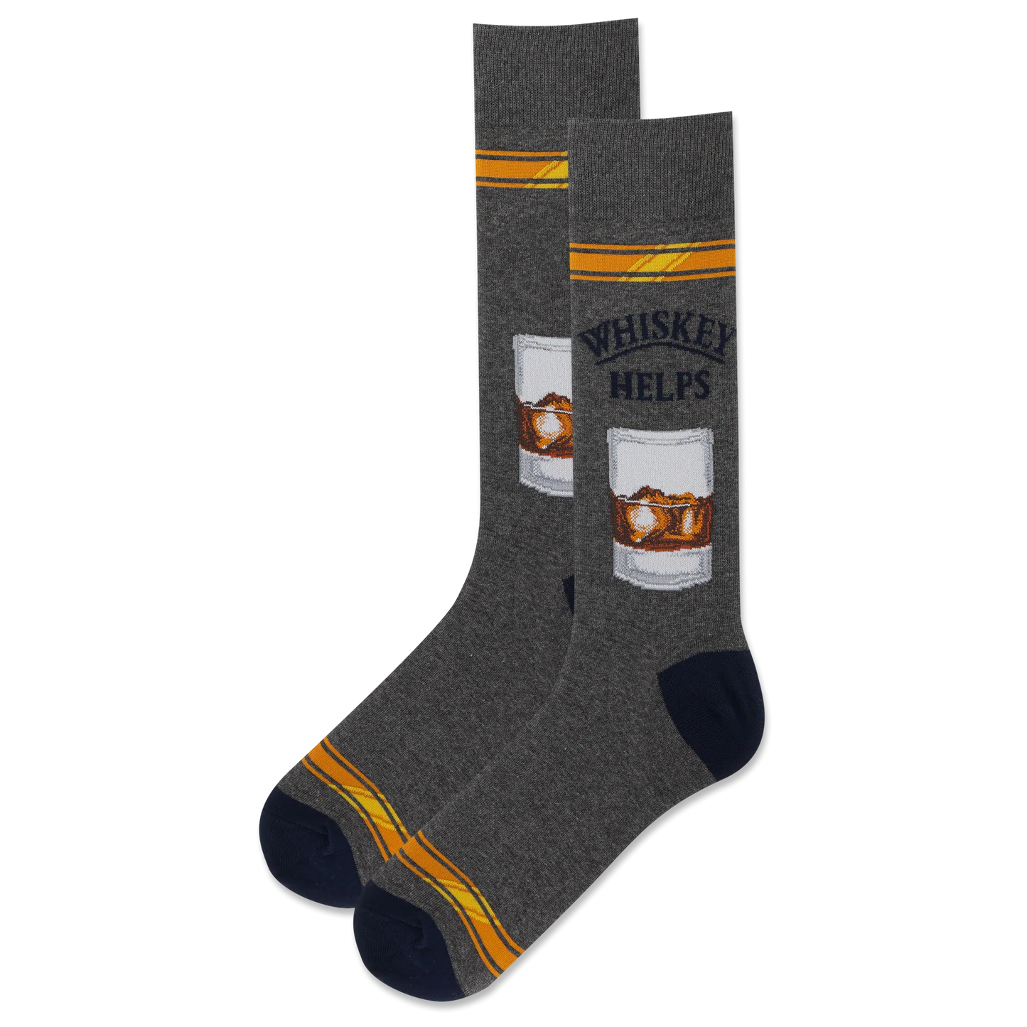 HOTSOX Men's "Whiskey Helps" Crew Socks