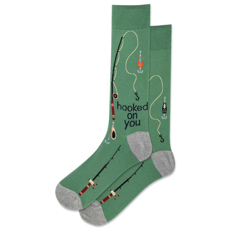 HOTSOX Men's "Hooked on You" Crew Socks