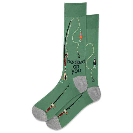 HOTSOX Men's "Hooked on You" Crew Socks