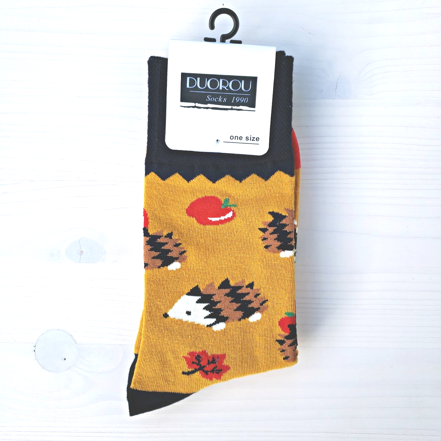 Hedgehog Apple Socks