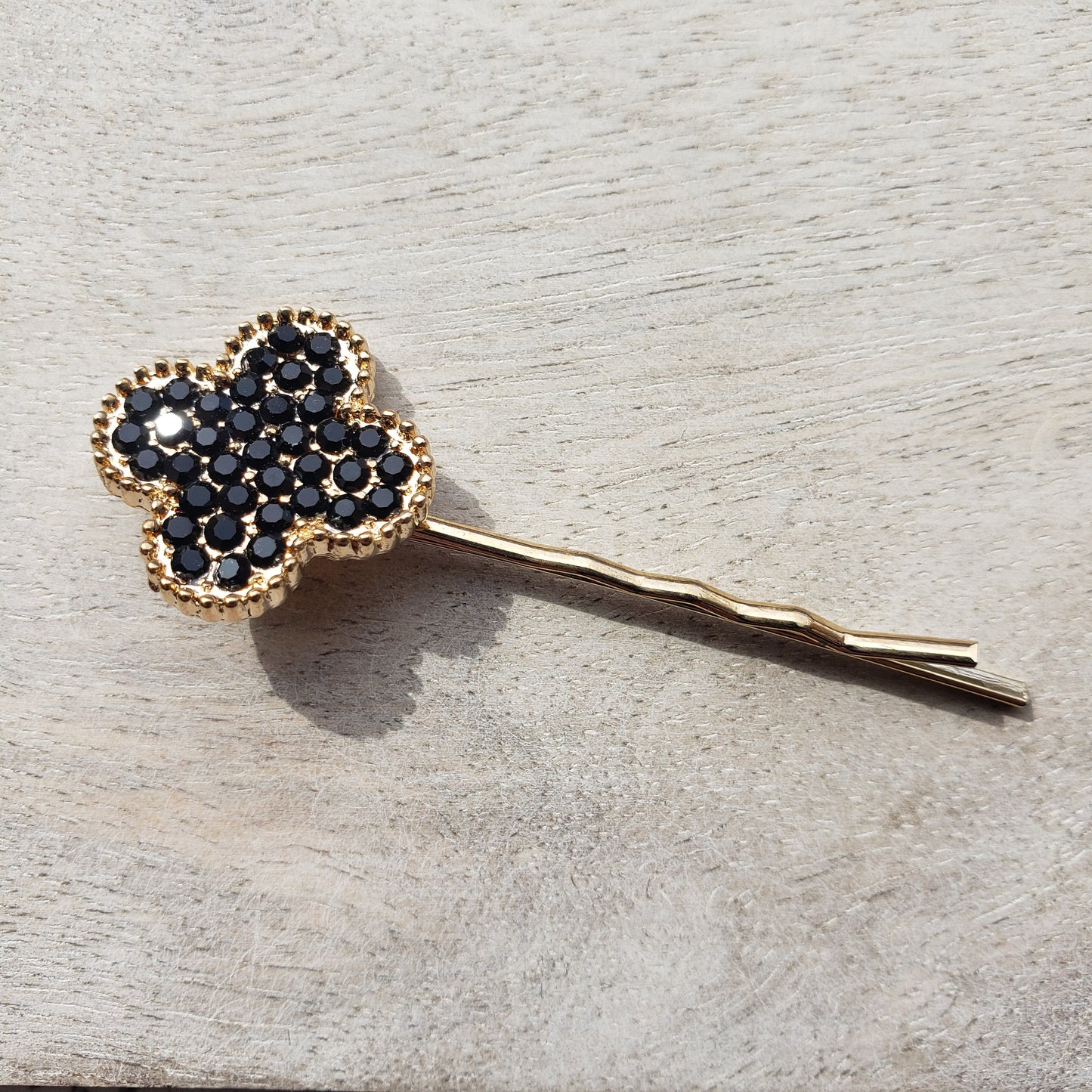 Cubic Zirconia Hair Pin- Clover