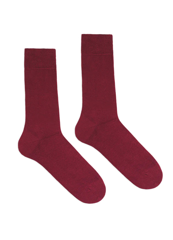 Klue Solid Socks - Burgundy