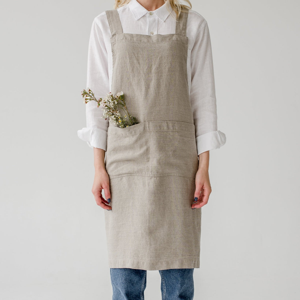 Crossback Apron - Natural
