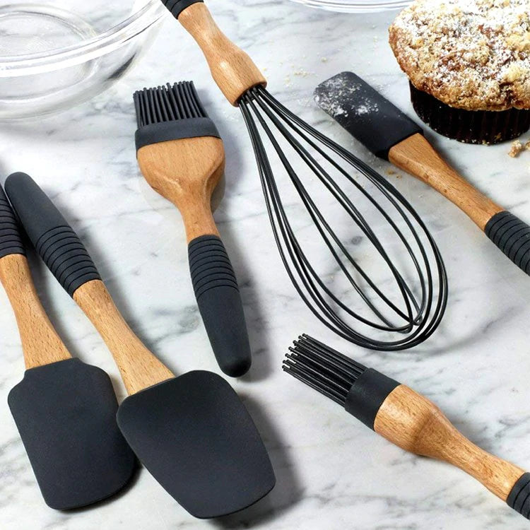 Silicone & Wood Pastry Brush